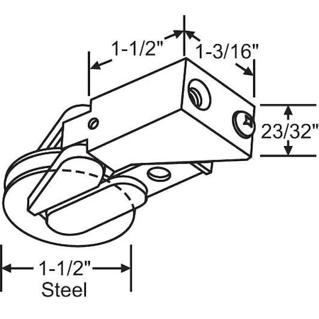 Strybuc Patio Door Roller Assembly 9-268